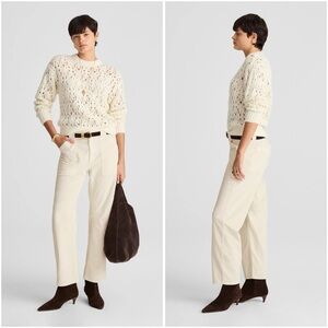 Madewell The Darted Barrel-Leg Utility Pant in Corduroy Vintage Canvas 24 NWT